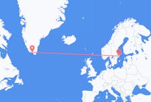 Vluchten van Stockholm, Zweden naar Qaqortoq, Groenland