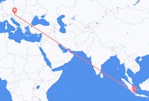 Flyreiser fra Bandar Lampung, Indonesia til Graz, Østerrike