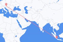 インドネシアのから バンダルランプン、オーストリアのへ グラーツフライト