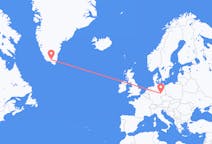 Flyreiser fra Narsarsuaq, Grønland til Leipzig, Tyskland