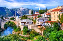 Vattenaktiviteter i Mostar, Bosnien och Hercegovina
