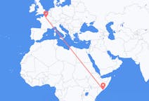 Flyg från Mogadishu, Somalia till Paris, Frankrike