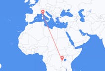 Flights from from Kigali to Bastia