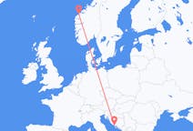 Vluchten van Ålesund naar Split