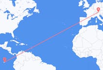Flyreiser fra Baltra, Ecuador til Innsbruck, Østerrike