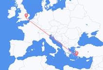 Flights from Kos in Greece to London in England