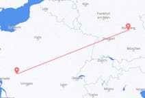 Flug frá Poitiers, Frakklandi til Nürnberg, Þýskalandi