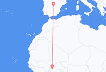 Flyrejser fra Bobo-Dioulasso, Burkina Faso til Madrid, Spanien
