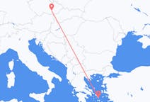 チェコのから ブルノ、ギリシャのへ ミコノス島フライト