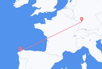 Flyreiser fra Karlsruhe, Tyskland til La Coruña, Spania