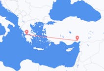 トルコのアダナから、ギリシャのパトラスまでのフライト