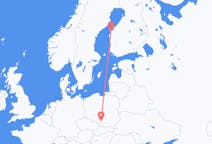 Flyreiser fra Katowice, Polen til Vasa, Finland