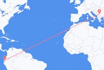 Flyg från Guayaquil, Ecuador till staden Niš, Serbien