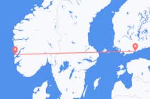 Flyg från Stord, Norge till Helsingfors, Finland