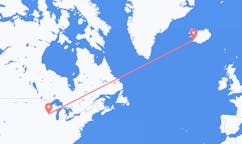 Flyg från La Crosse, USA till Reykjavik, Island