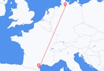 Flyg från Hamburg, Tyskland till Perpignan, Frankrike