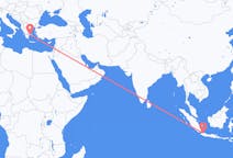 Flyg från Jakarta, Indonesien till Aten, Grekland