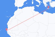 Flyreiser fra Dakar, til Iraklio
