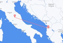 Flights from Tirana, Albania to Perugia, Italy