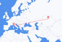 Flyreiser fra Nur-Sultan, Kasakhstan til Bastia, Frankrike