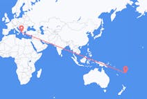 Flyrejser fra Kadavu Island, Fiji til Korfu, Grækenland