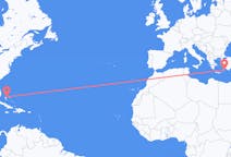 Flyreiser fra Nassau, Bahamas til Rhodes, Hellas