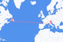 Flyg från Saint-Pierre, S:t Pierre och Miquelon till Rimini, Italien