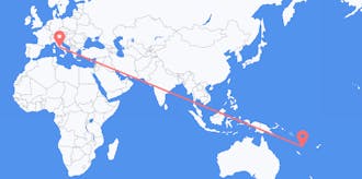Flights from Vanuatu to Italy