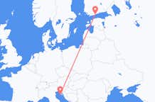 Vluchten van Pula naar Helsinki