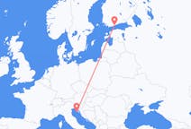 Flights from Pula, Croatia to Helsinki, Finland