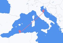 Vluchten van Algiers naar Ancona