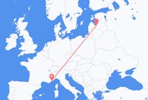 Flights from Riga, Latvia to Nice, France