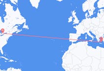 Flyg från Waterloo, Ontario, Kanada till Santorini, Grekland