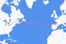 Flyg från North Bay, Kanada till Pamplona, Spanien