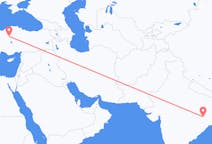 Loty z Jharsuguda, Indie do Ankara, Turcja