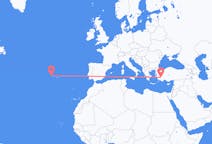 Flights from Horta, Azores, Portugal to Denizli, Turkey
