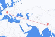 出发地 印度出发地 古瓦哈提目的地 意大利米蘭的航班