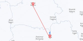 Flights from Belarus to Ukraine