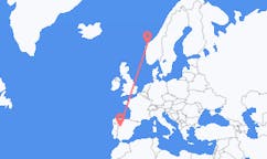 Lennot Salamancasta Ålesundiin