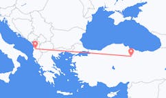 从托卡特飞往地拉那的航班