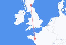 Flyg från Nantes, Frankrike till Edinburgh, Skottland