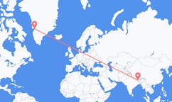 Flyreiser fra Bagdogra, India til Ilulissat, Grønland