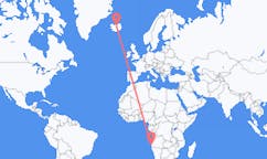 Flyreiser fra Namibe, Angola til Akureyri, Island