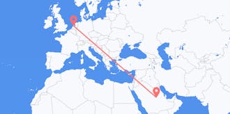 サウジアラビアからオランダへのフライト