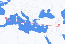 Flyrejser fra Sulaymaniyah, Irak til Castelló de la Plana, Spanien