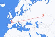 Flights from Kostanay, Kazakhstan to Bordeaux, France