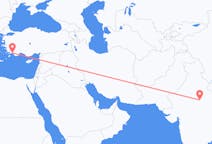 Flyreiser fra Gwalior, India til Dalaman, Tyrkia