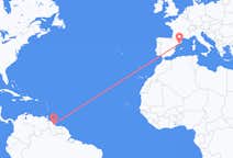 Flüge von Georgetown, Guyana nach Barcelona, Spanien