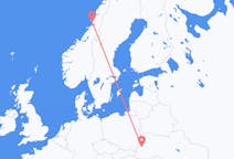 Vluchten van Lviv naar Brønnøysund
