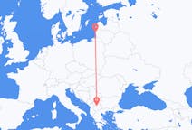 Loty z Palanga, Litwa do Skopje, Macedonia Północna